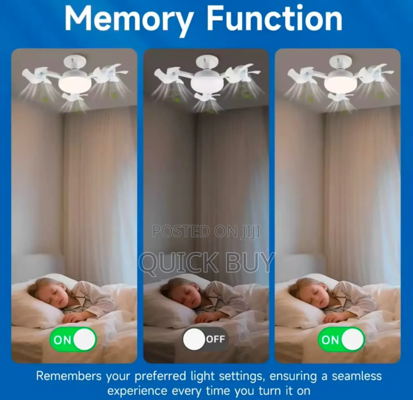 F3 Fan Light Ceiling Light With an Integrated Fan