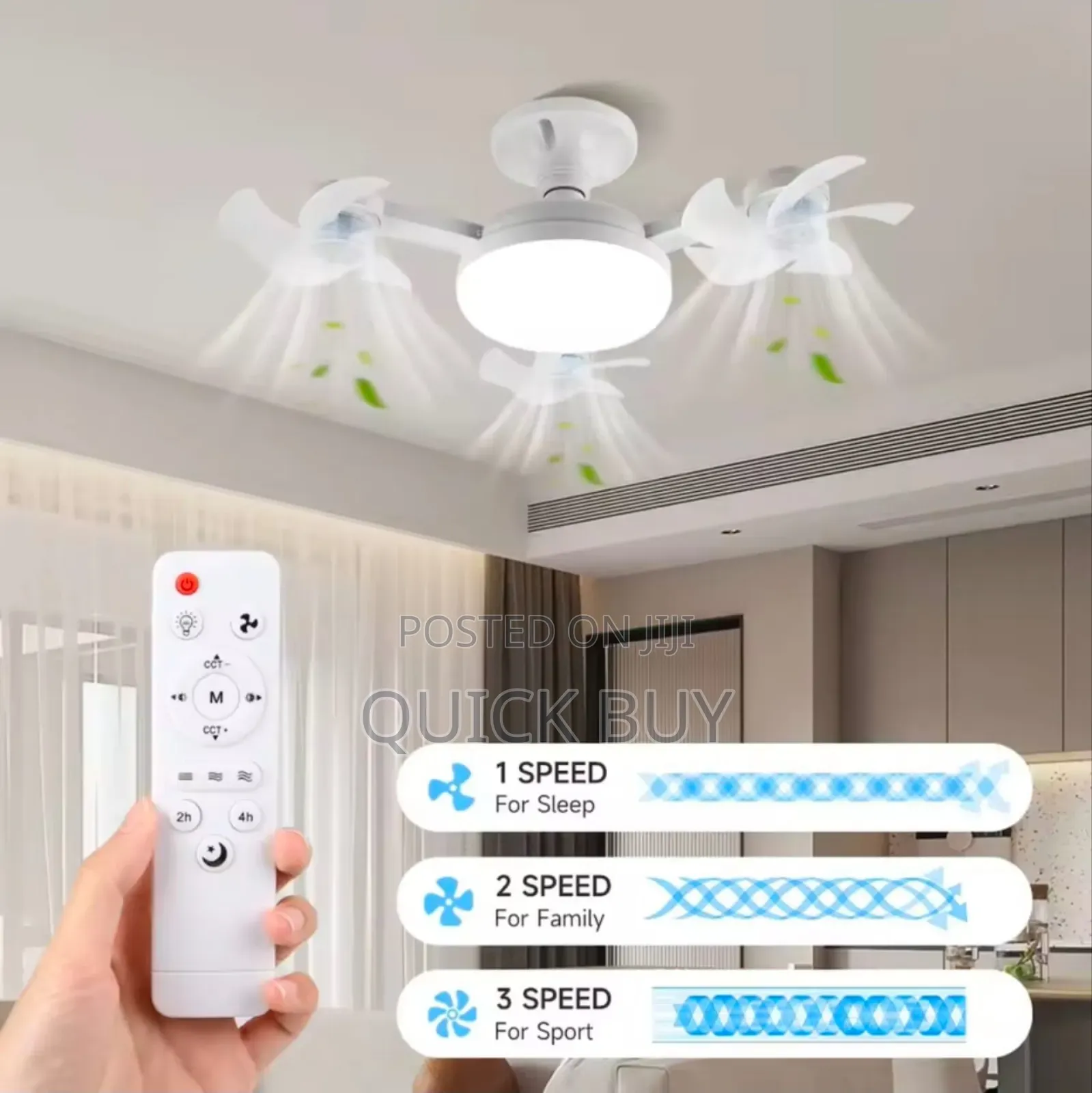 F3 Fan Light Ceiling Light With an Integrated Fan