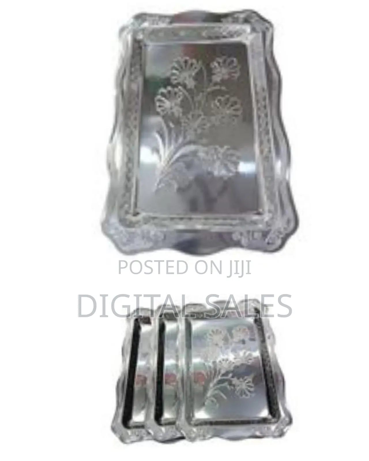 3 Stainless Steel Trays