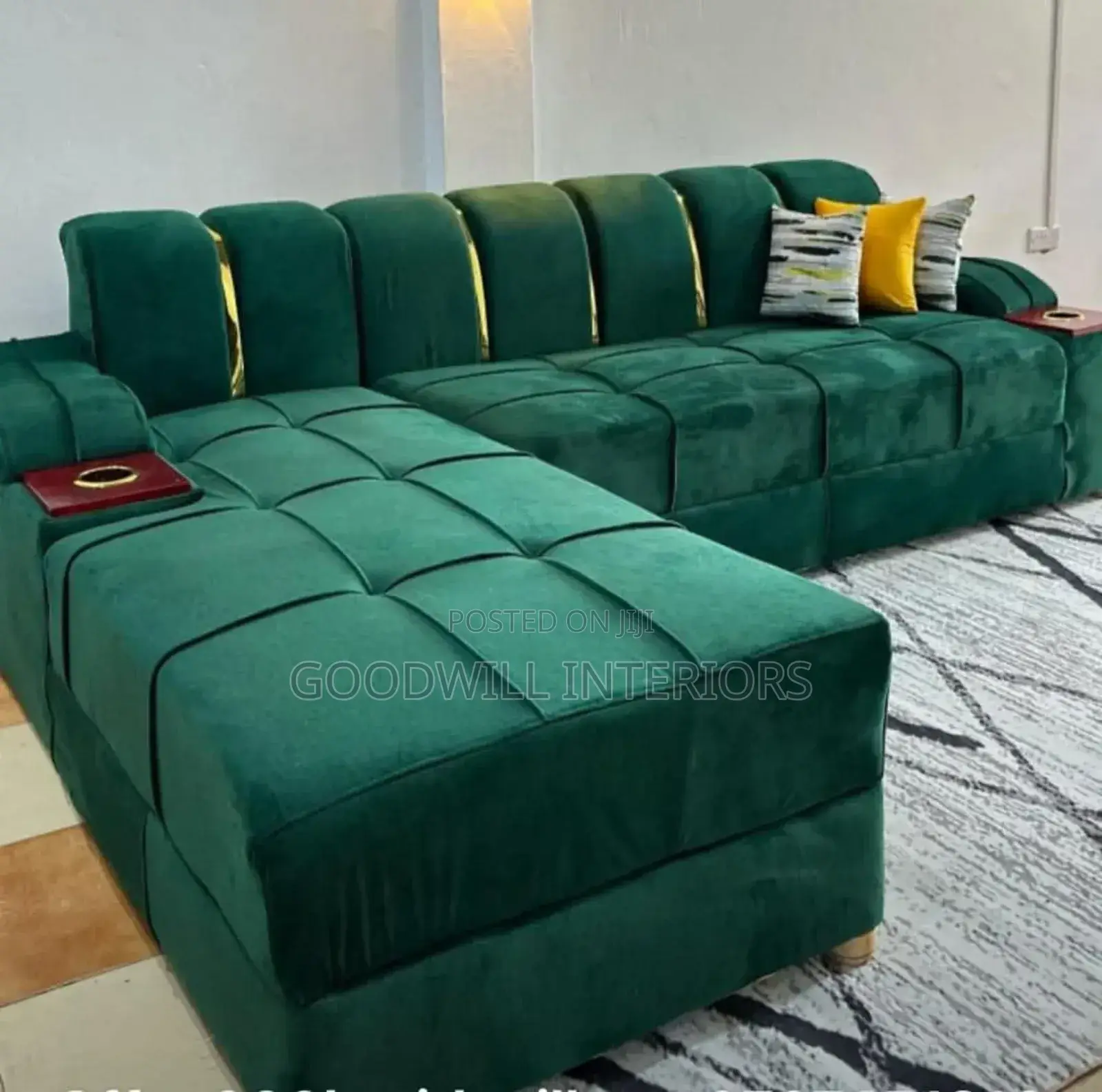 Six Seater Sofa Set in Green