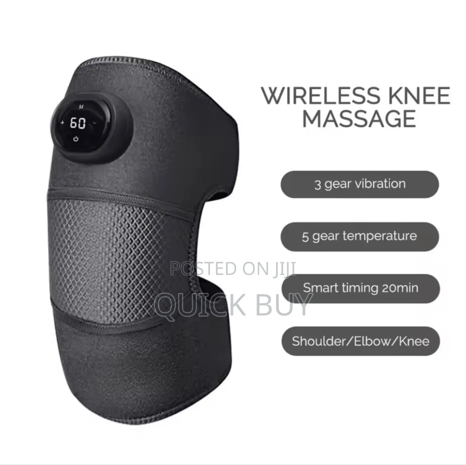 3-in-1 Knee Massager Pad With Heat and Vibration Functions