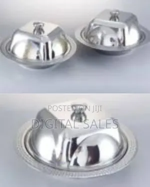 8 Piece Set Stainless Steel Serving Dishes - Silver