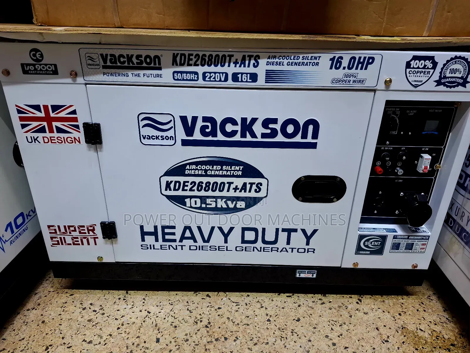 10kva Uk Vakson Diesel Silent Ats Generator