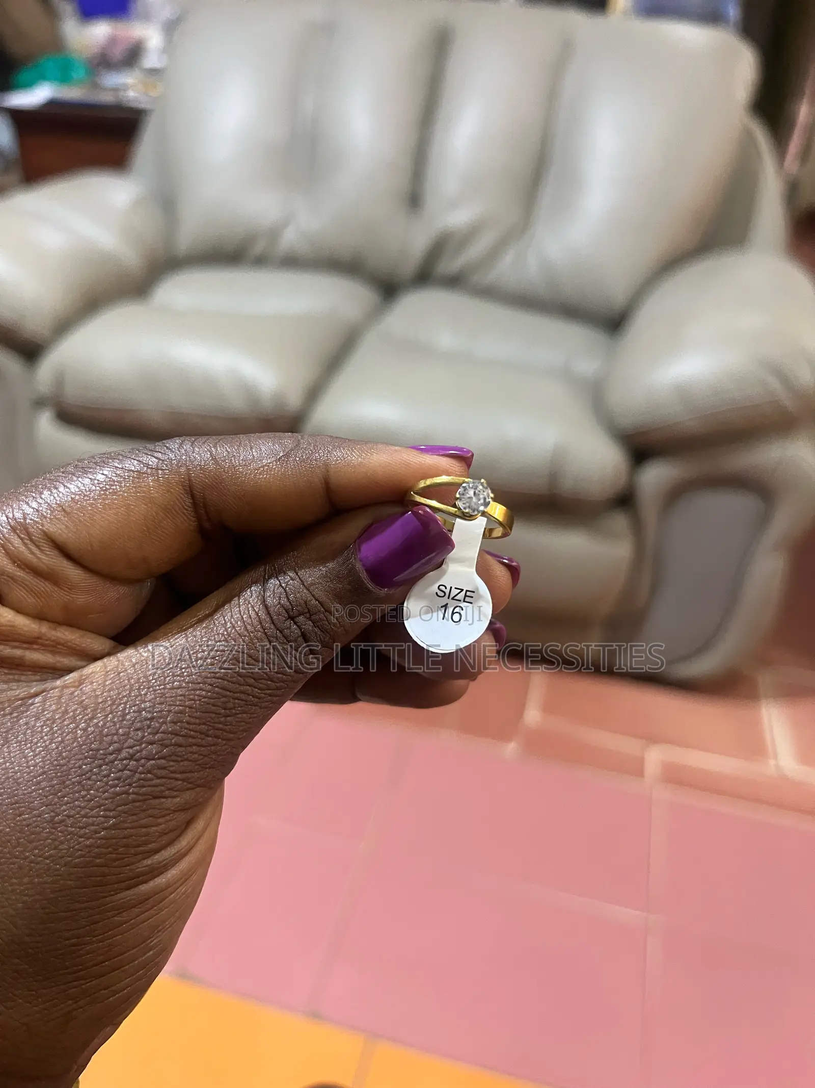 Aria Engagement/Promise Ring - Size 16 (Comes With a Box) - Gold