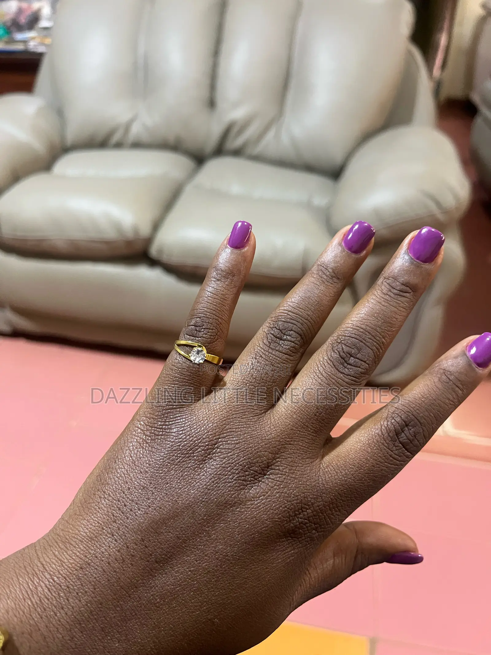 Aria Engagement/Promise Ring - Size 16 (Comes With a Box) - Gold