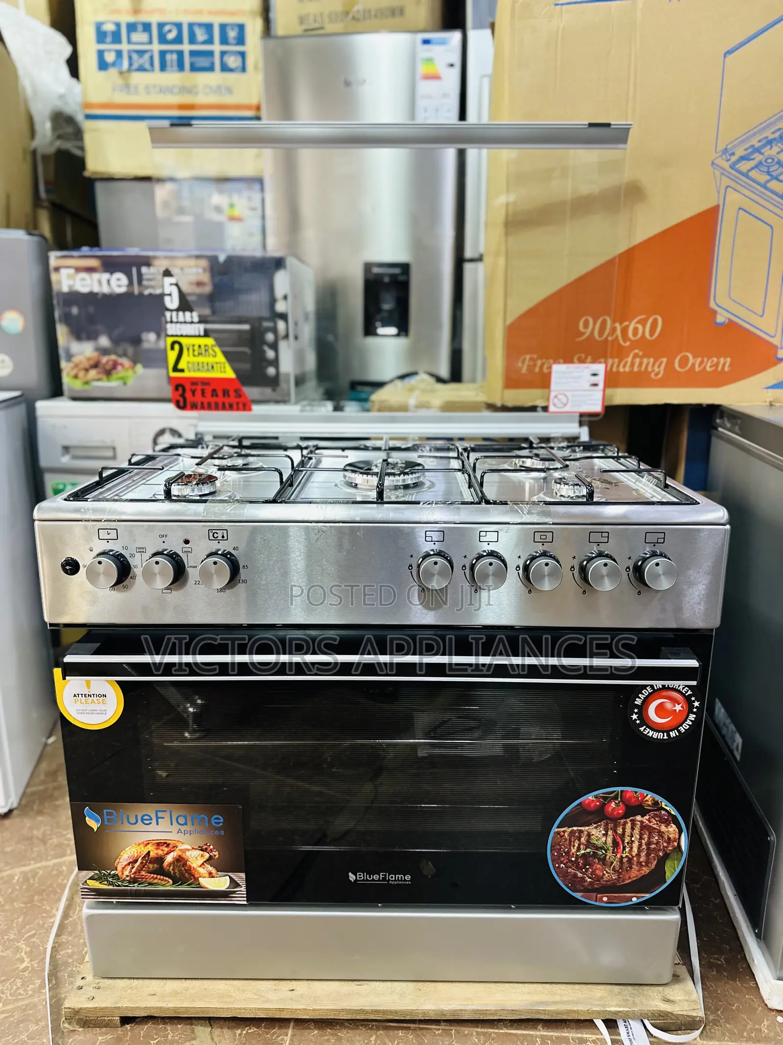 Blueflame Gas Cooker 90x60cm Made in Turkey