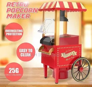 Retro Popcorn Machine With Cart