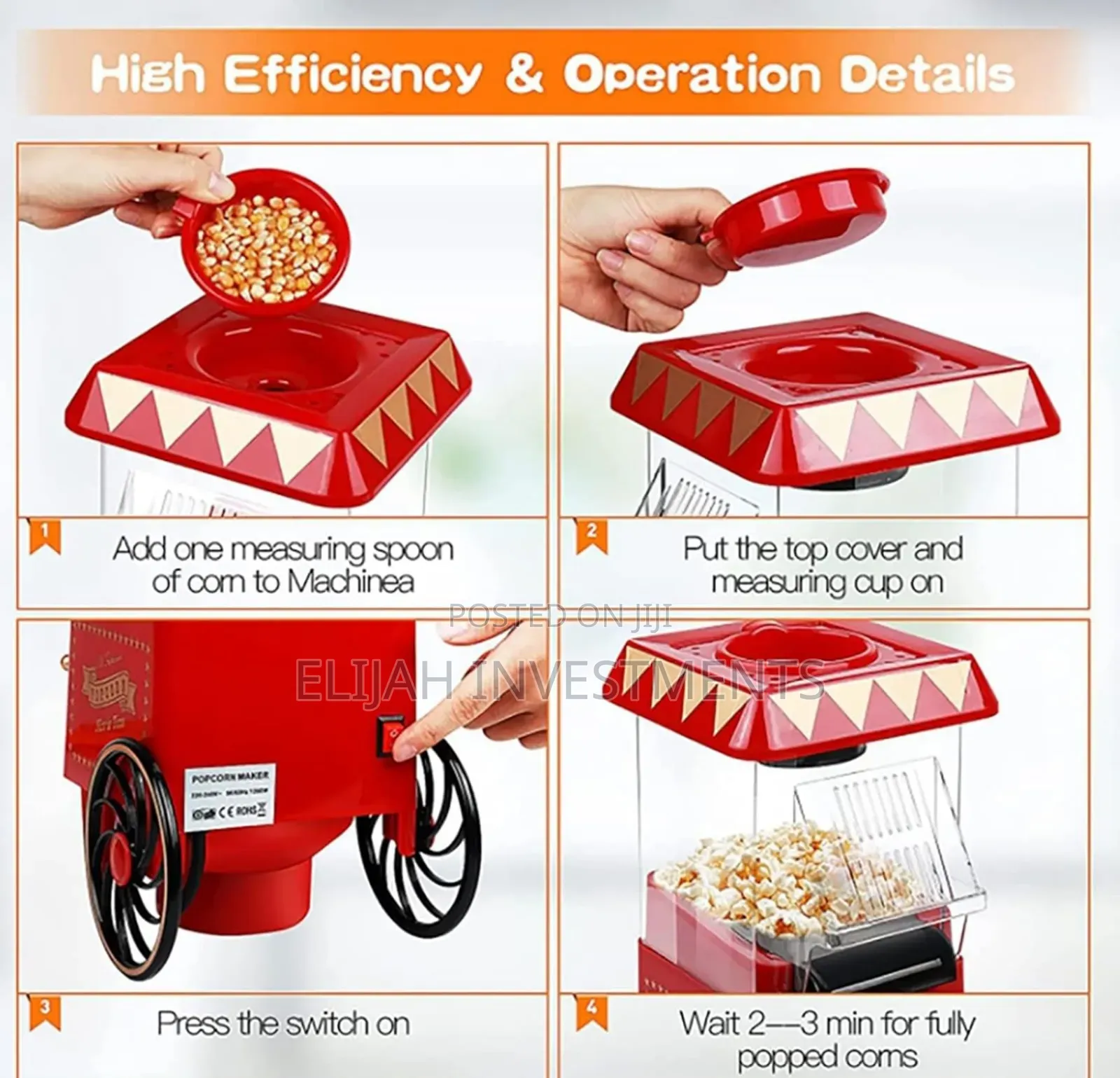 Retro Popcorn Machine With Cart