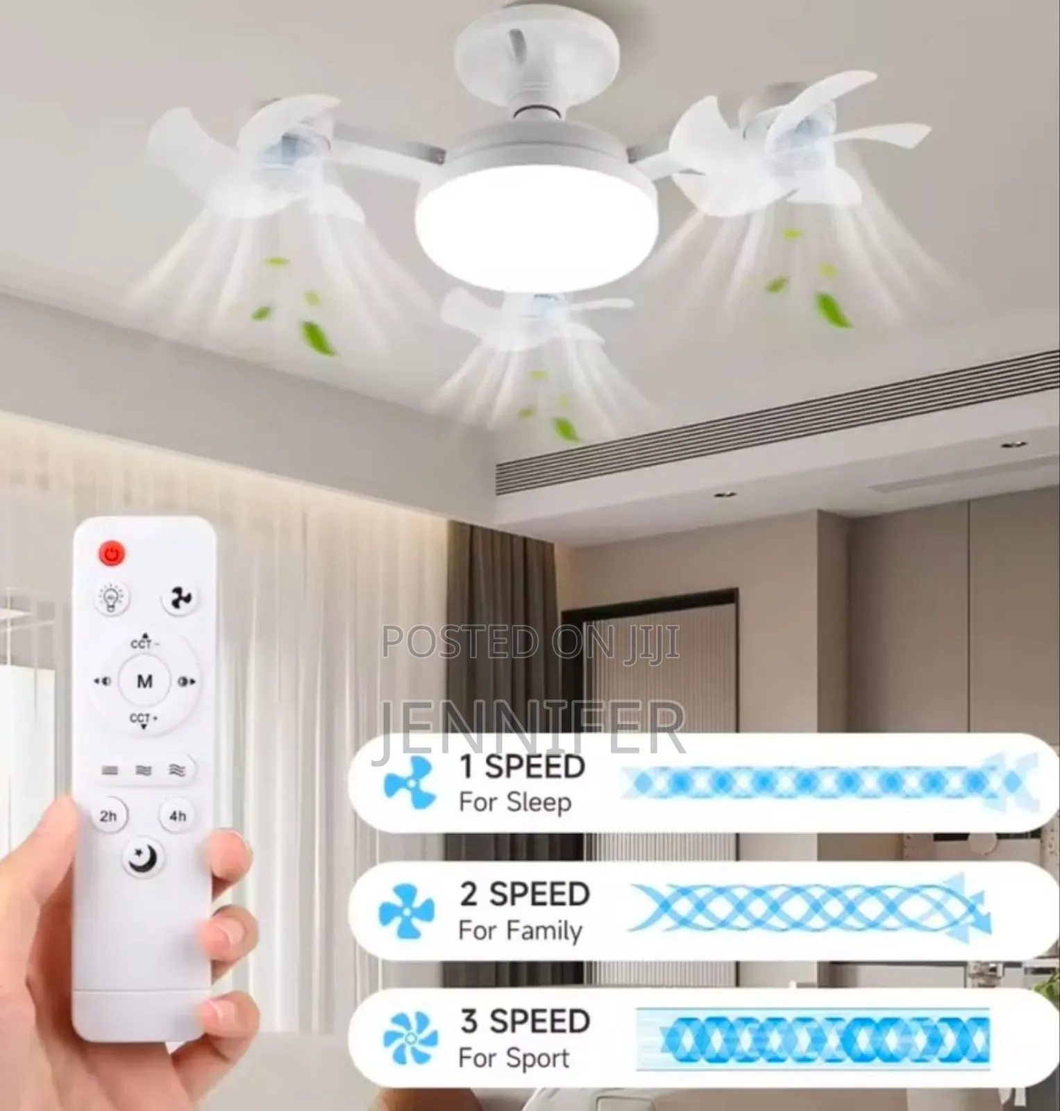 F3 Fan Light Ceiling Light With an Integrated Fan