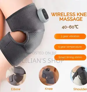 3-in-1 Knee Massager Pad With Heat and Vibration Functions.