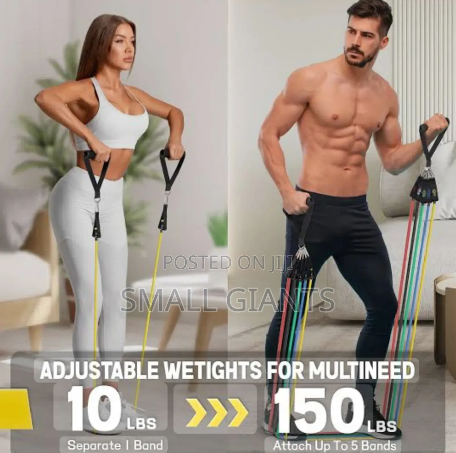 Resistance Bands Set - 11pc, Exercise Bands for Men/Women