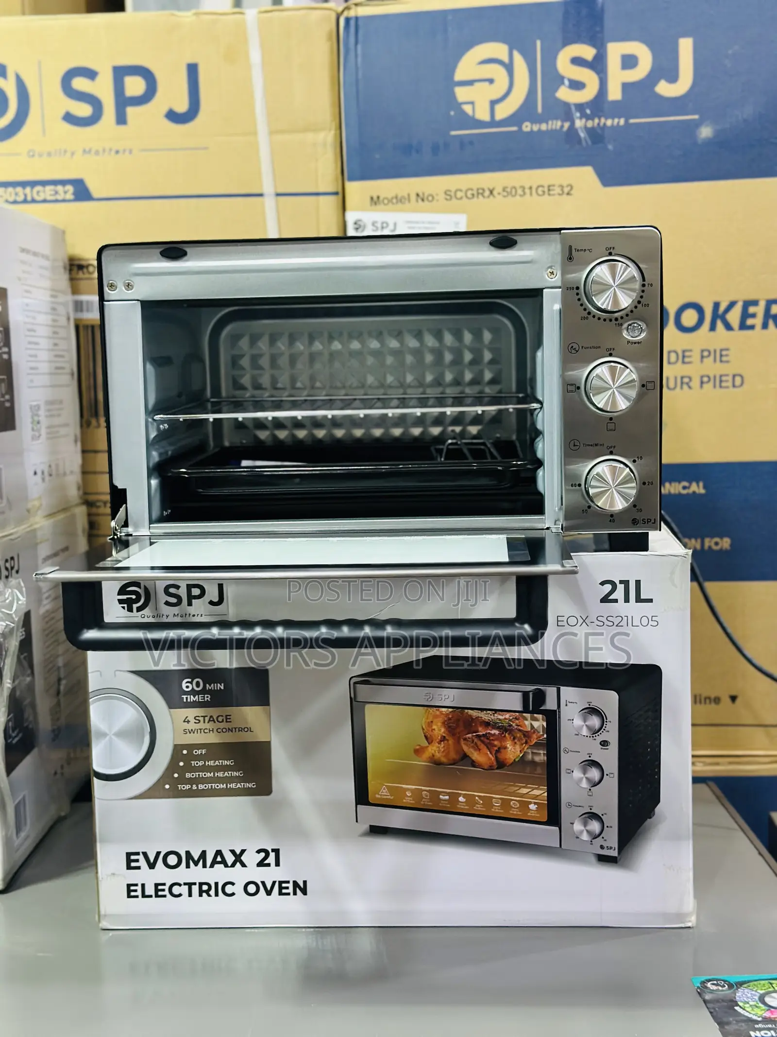 SPJ 21l Electric Oven With Stainless Steel Body