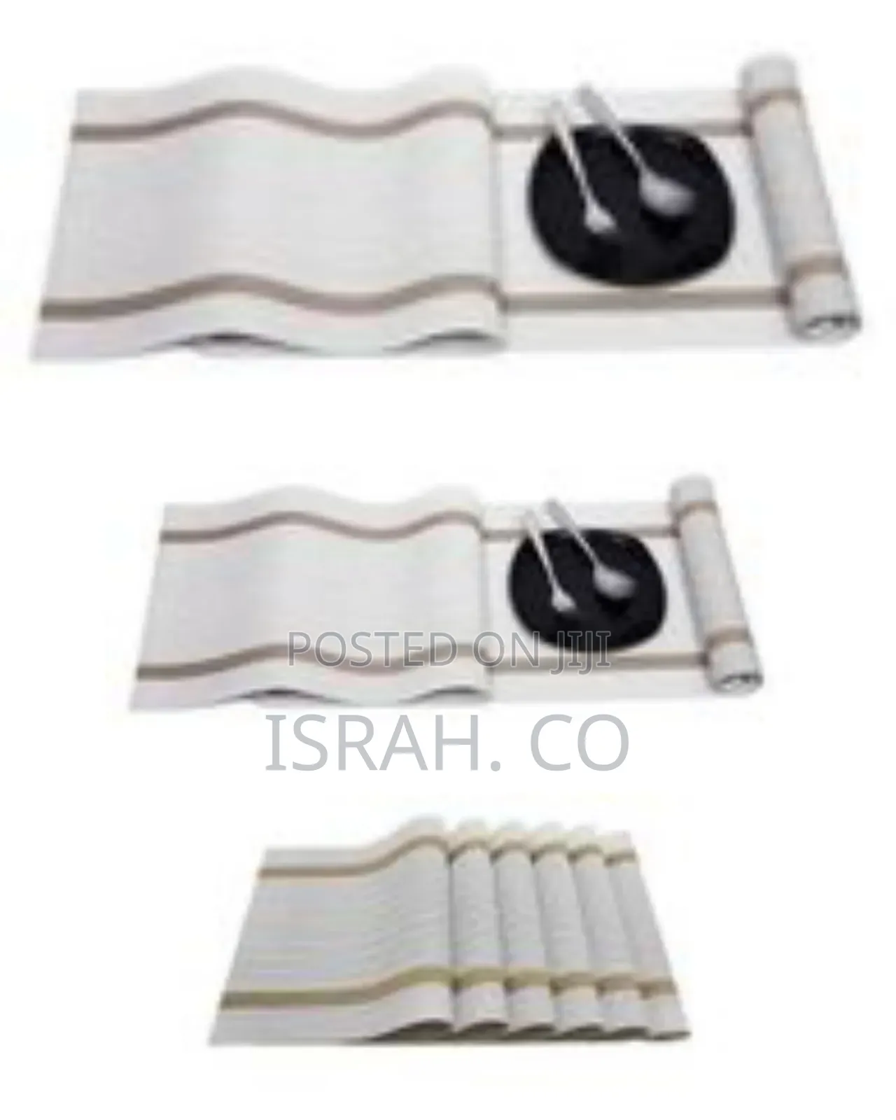 Woven PVC/Vinyl Herringbone Placemats (Set of 6)