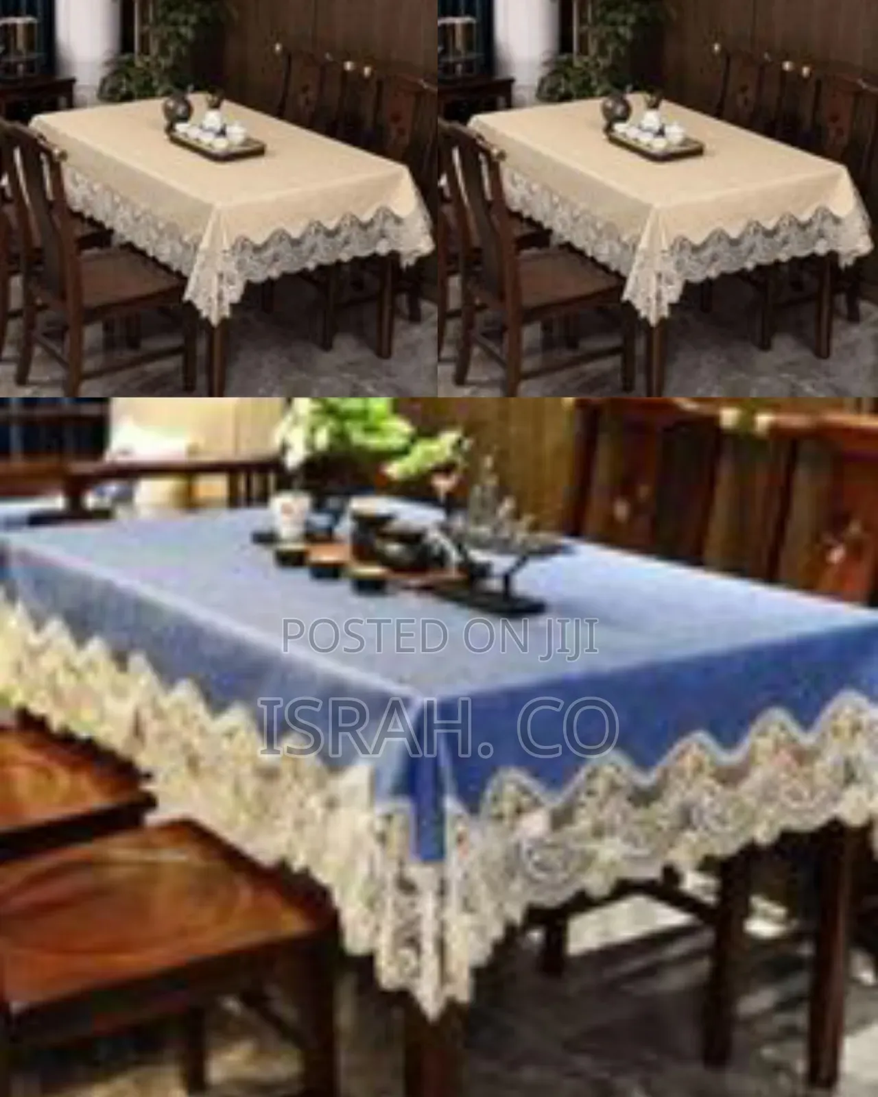 Decorative Tablecloth With Elegant Lace Border