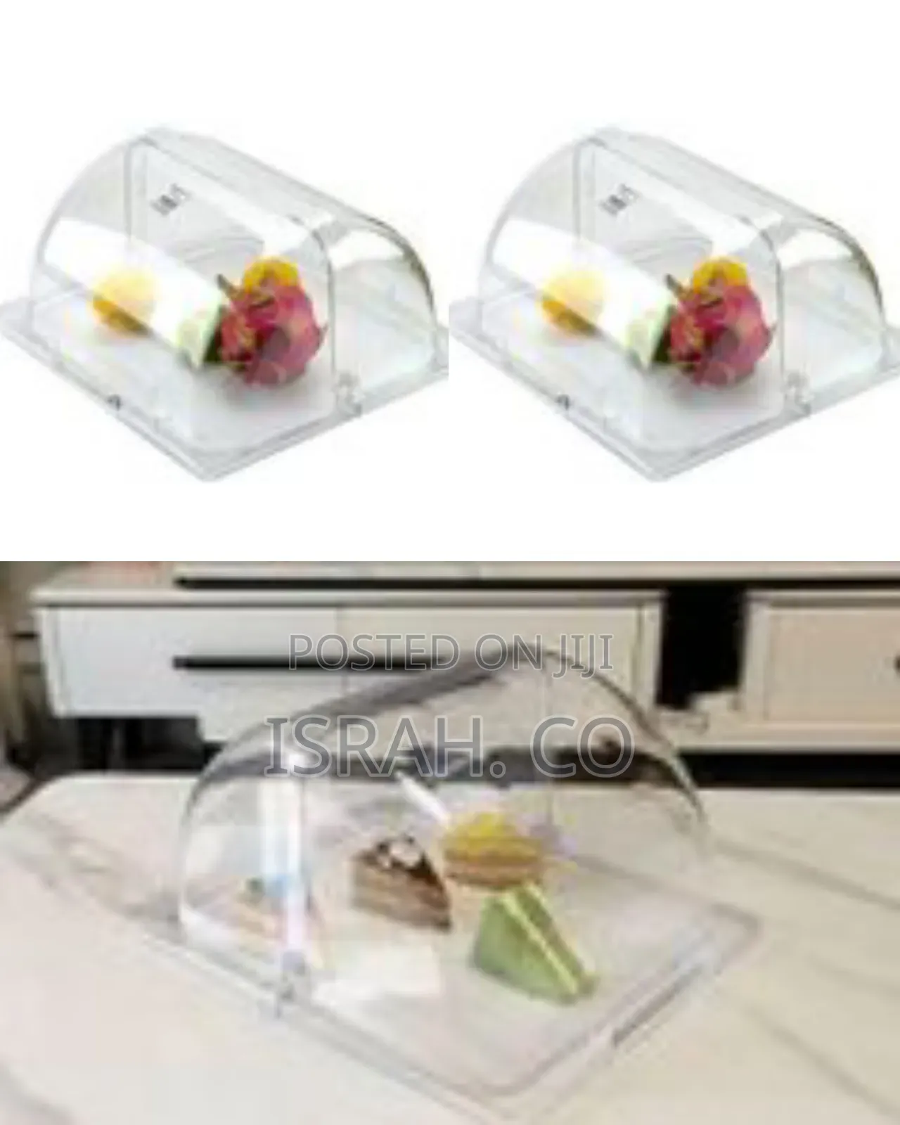 Clear Food Display Cover and Serving Tray - Transparent
