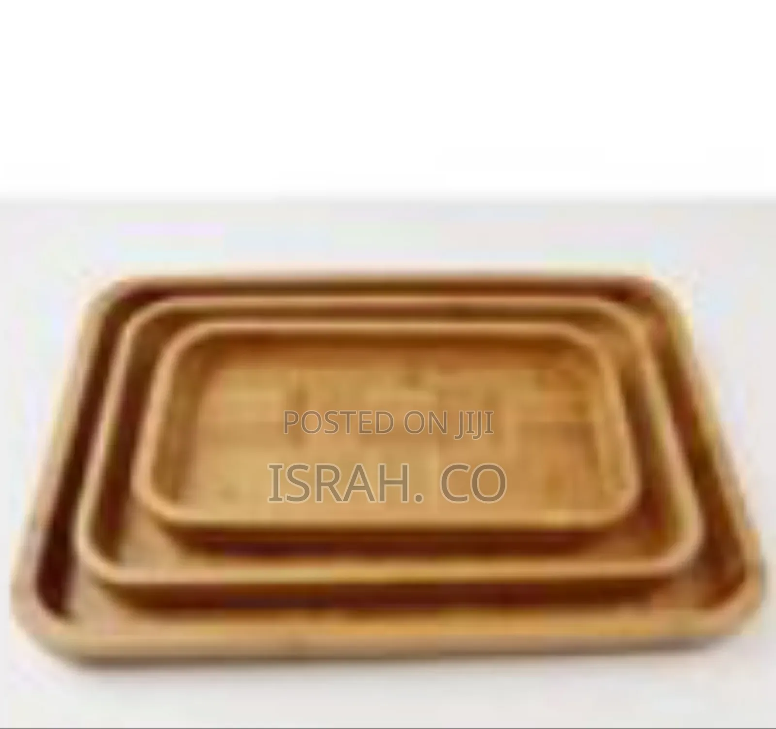 Bamboo Serving Trays Set - Multicolor