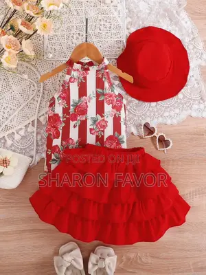 Red and White Girls Set