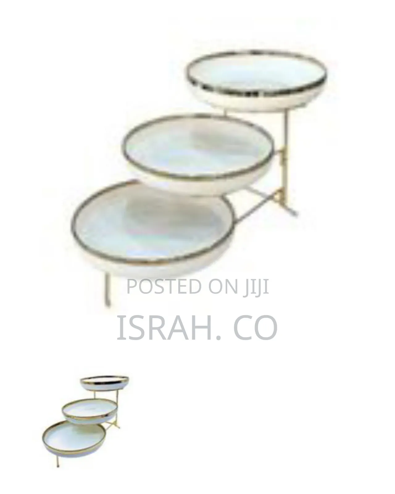 3-Tier Gold Line Serving Bowls