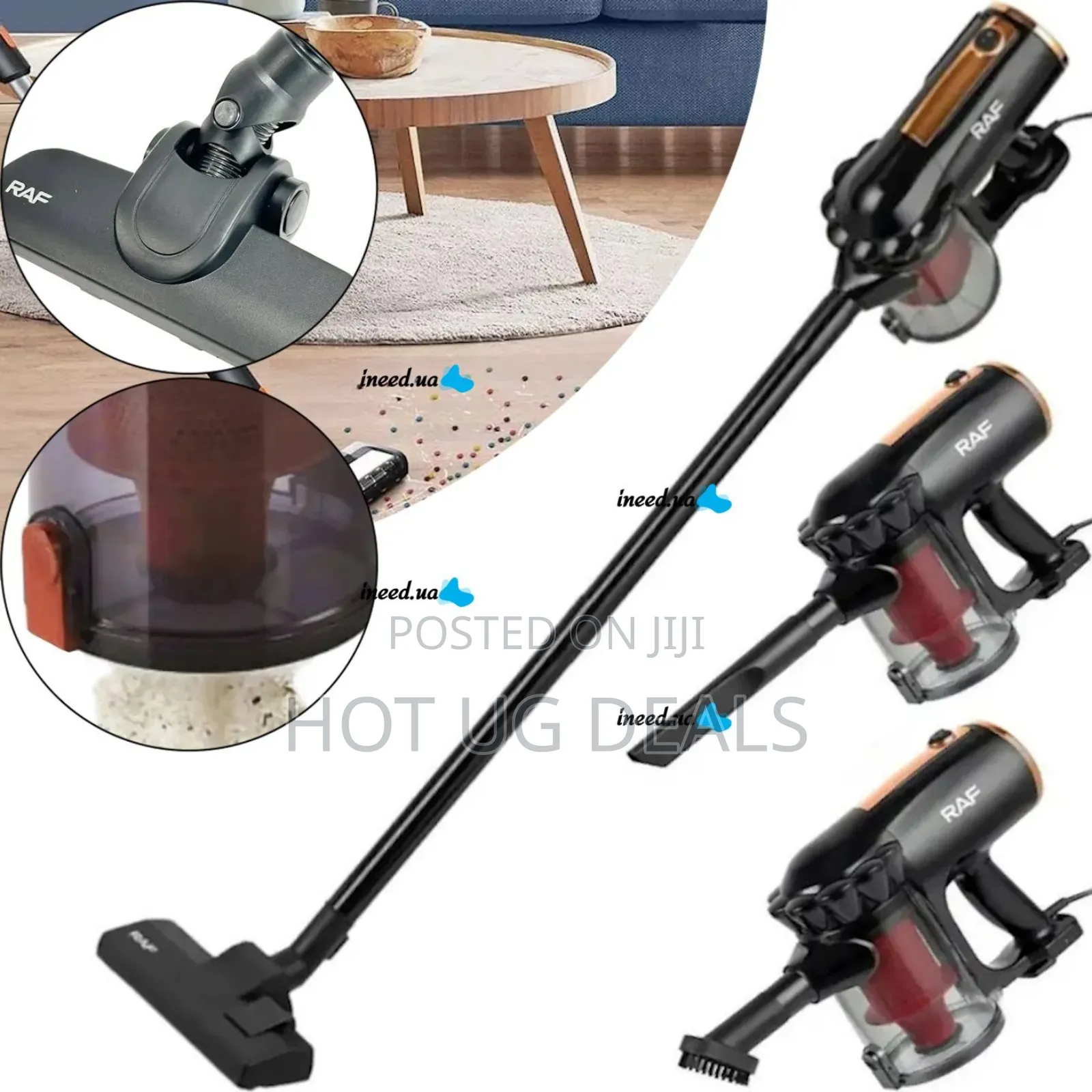 Raf Handheld Dust Collector, Vacuum Cleaner 3 In 1 Household Low Noise