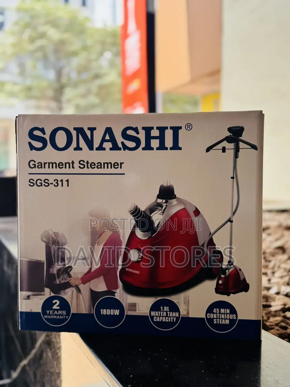 Sonashi Sgs‐311 Garment Steamer – 1800w – Red/Black/Silver