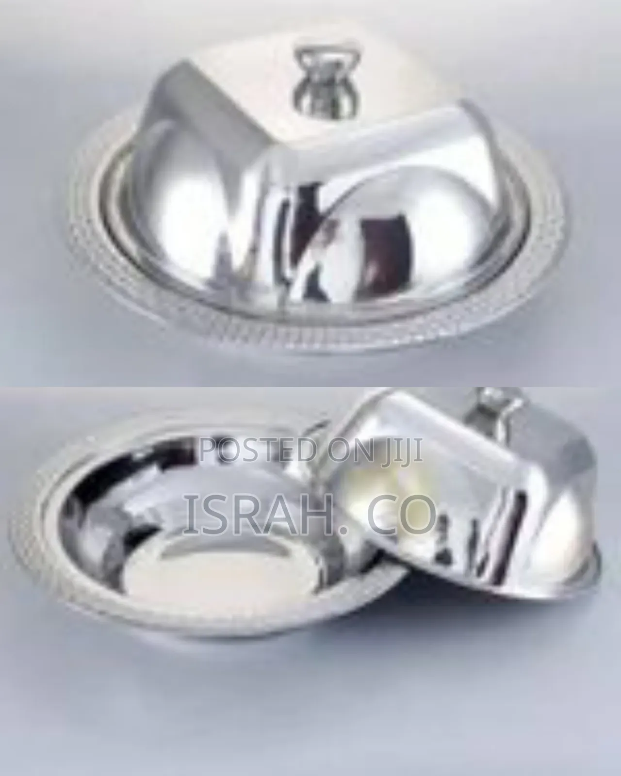 8 Piece Set Stainless Steel Serving Dishes - Silver