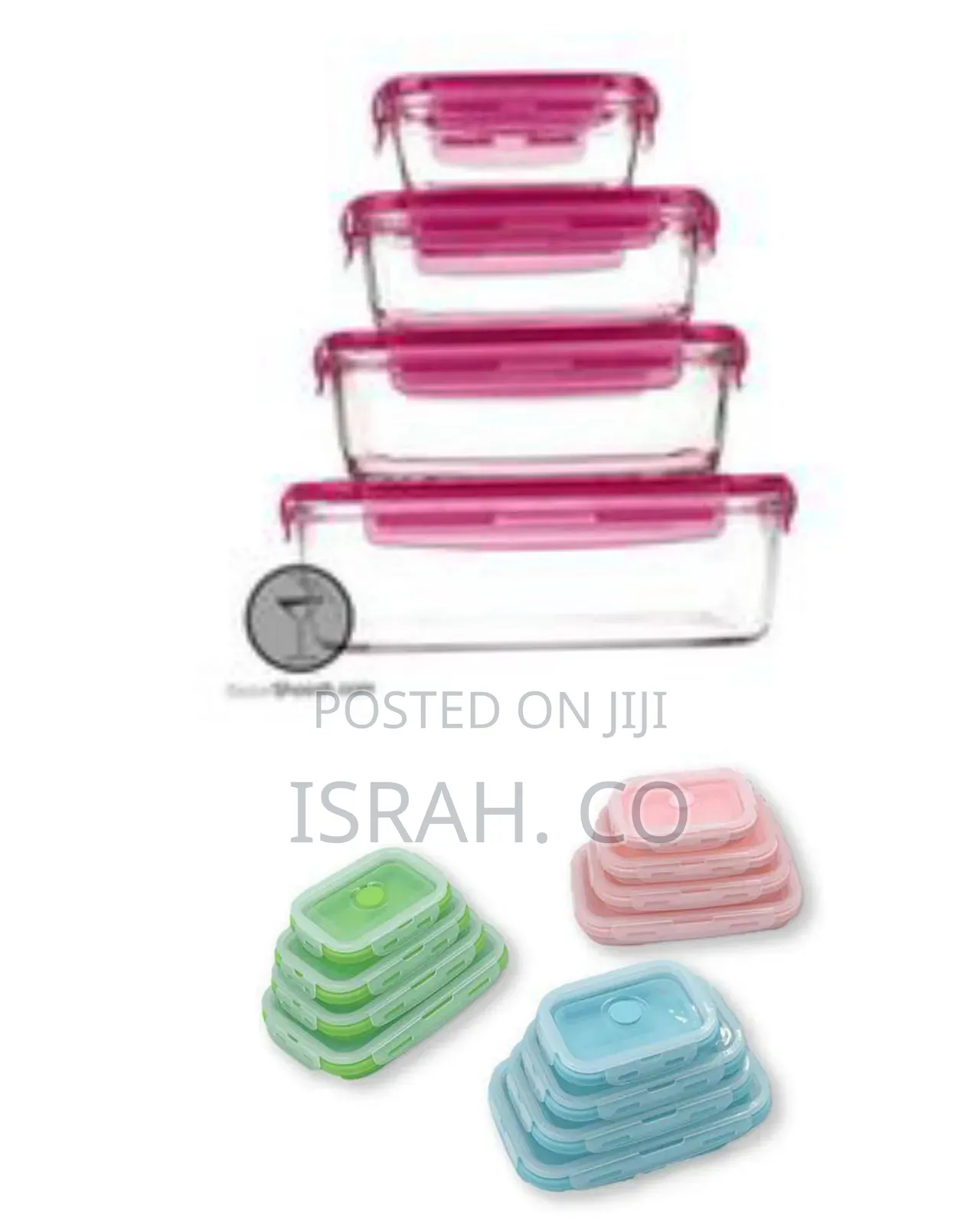 Luminarc Set of 4 Rectangularmglass Food Storage Containers