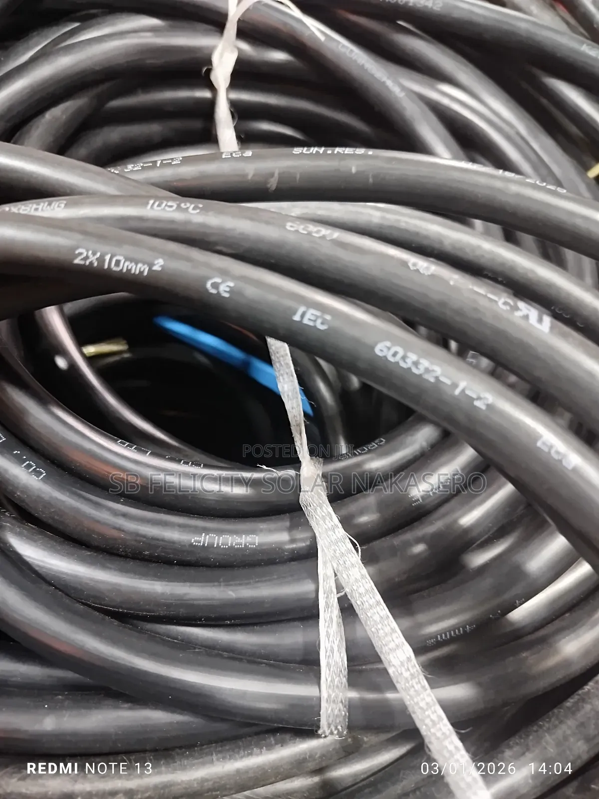 Load Cable 2 Core 10mm We Have All Sizes From 6mm, 10mm, 16mm