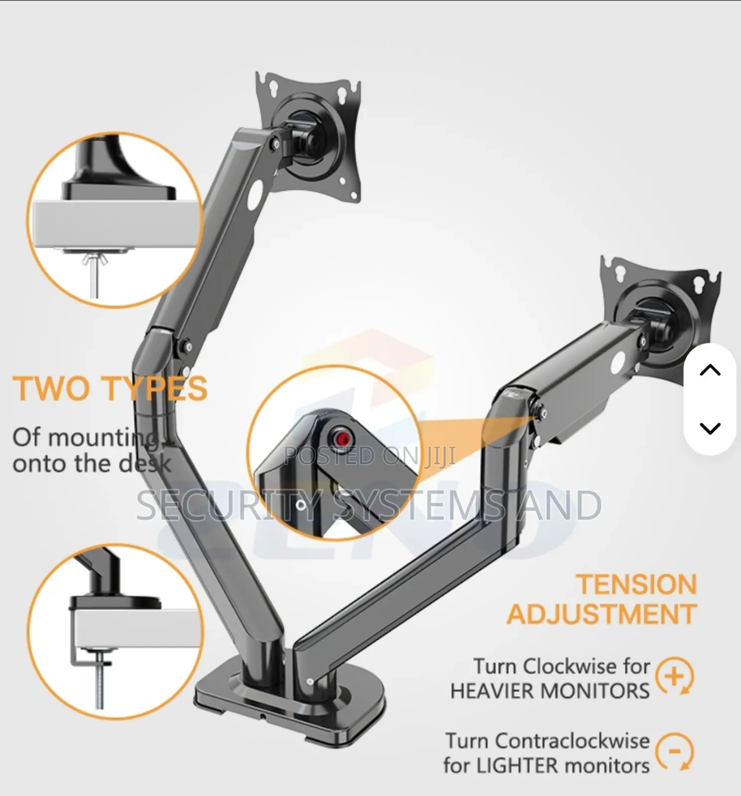 Double Arm Monitor Table Stand Fully Flexible