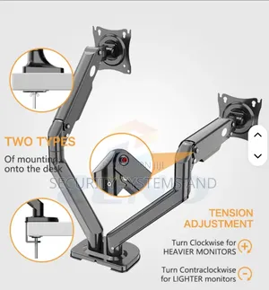 Double Arm Monitor Table Stand Fully Flexible