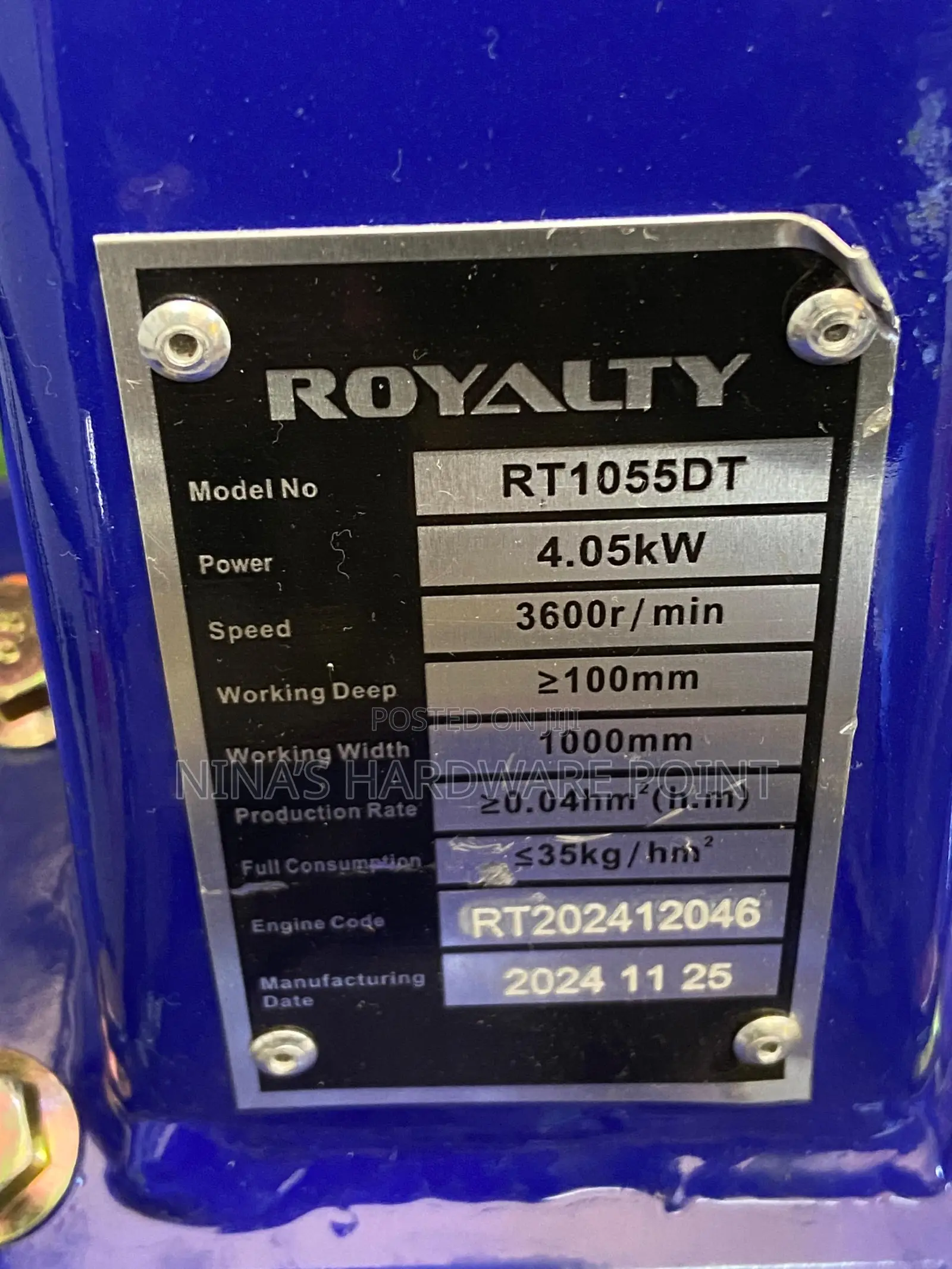 Diesel Tilling Machine (Tractor Rt10550dt)
