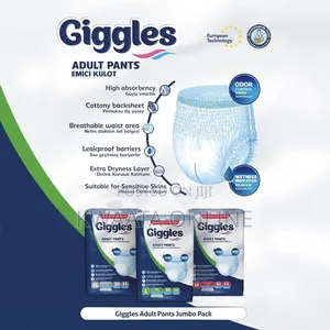 30 Count Giggles Adult Pull Up Pants Culotte Diaper Size M, L , Xl