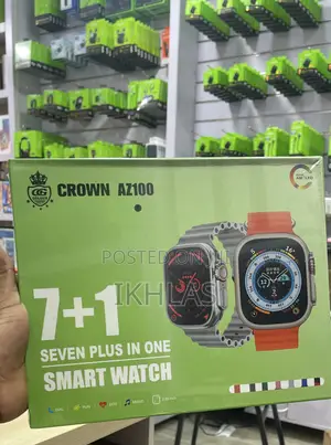 Crown Az100 Smartwatch With 7 Straps