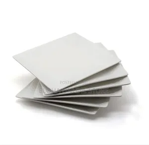 6 Pieces of Square Checked Plates -White