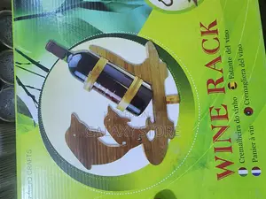 Wood Dolphin Shape Wine Bottle Holder