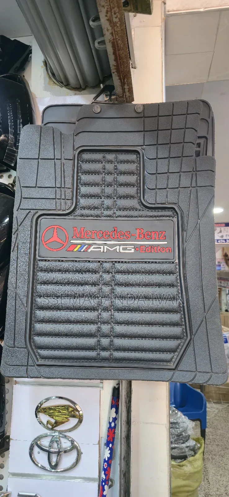 Mercedes Benz Floor Carpets Black Red