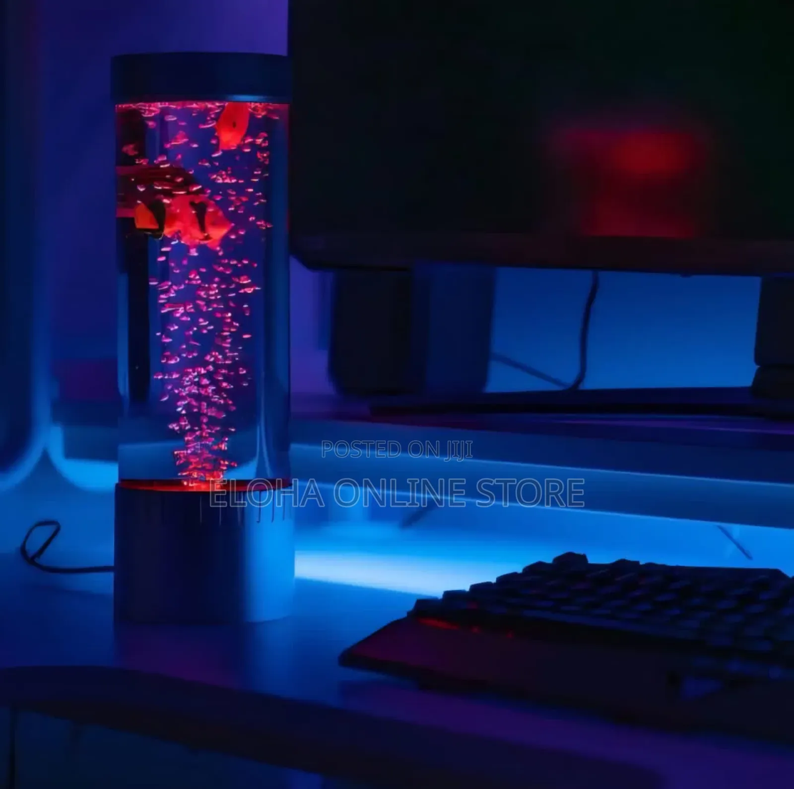 Bubble Tower Fish Lamp Bedside