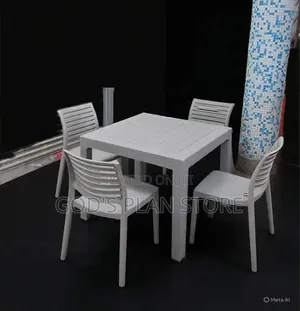 Gardens Bars Beaches Hotels Plastic Table and Chairs Plastic Table