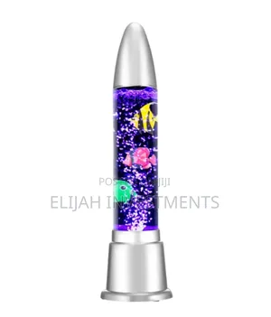 Rocket-Shaped Led Bubble Fish Lamp