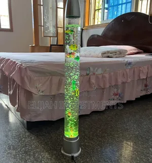 Global Gizmos 90cm Led Water Bubble Lamp With Fish.