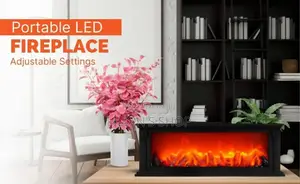 Portable Led Fireplace Black