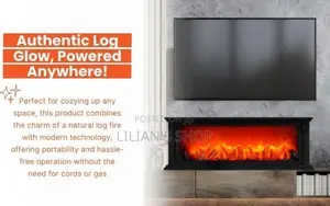 Portable Led Fireplace Black
