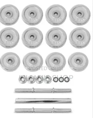 15kg Chrome Adjustable Durable Pure Iron Plated Weight Dumbells