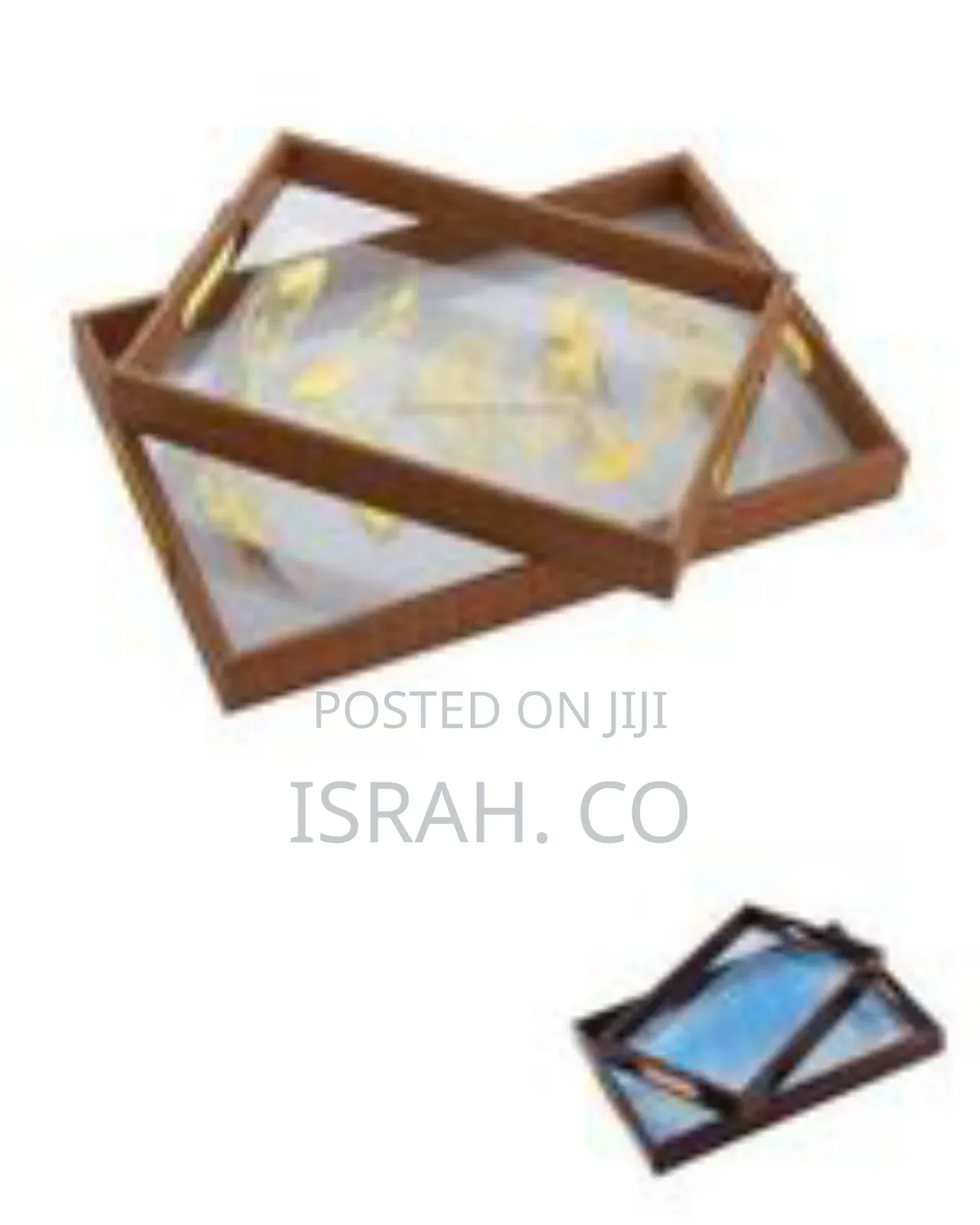 Set of 2 Elegant Decorative Serving Tray