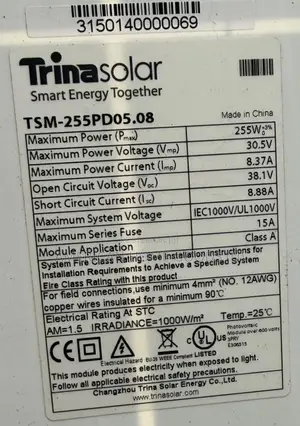 Trina Original Solar Solar Panels With 405/425 Watts of Power
