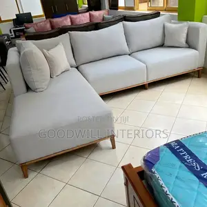 Six Seater Sofa Set in Gray Colour With Big Pillows