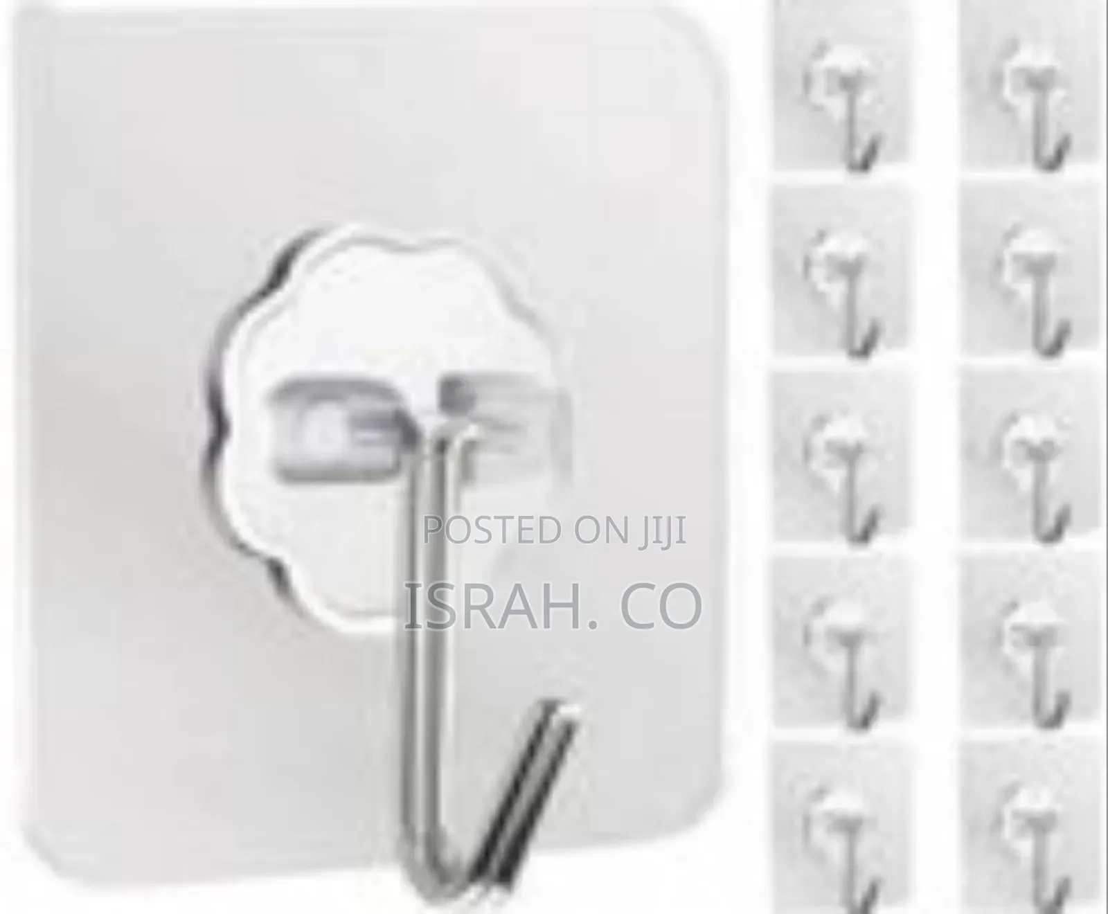 Heavy-Duty Transparent Adhesive Wall Hangers (Set of 10)