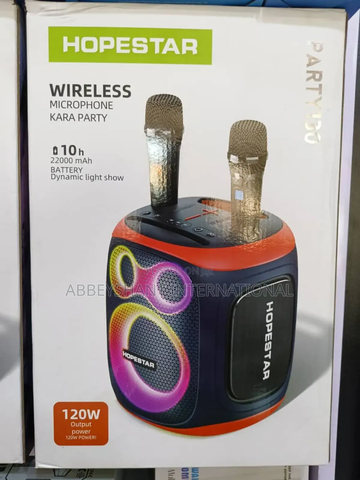 Hopestar Party 130 Bluetooth Speaker With Two Wireless Microphones.