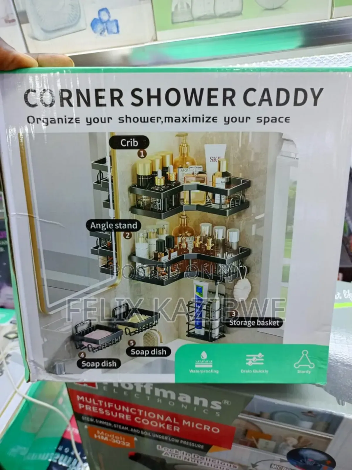 Corner Shower Caddy.