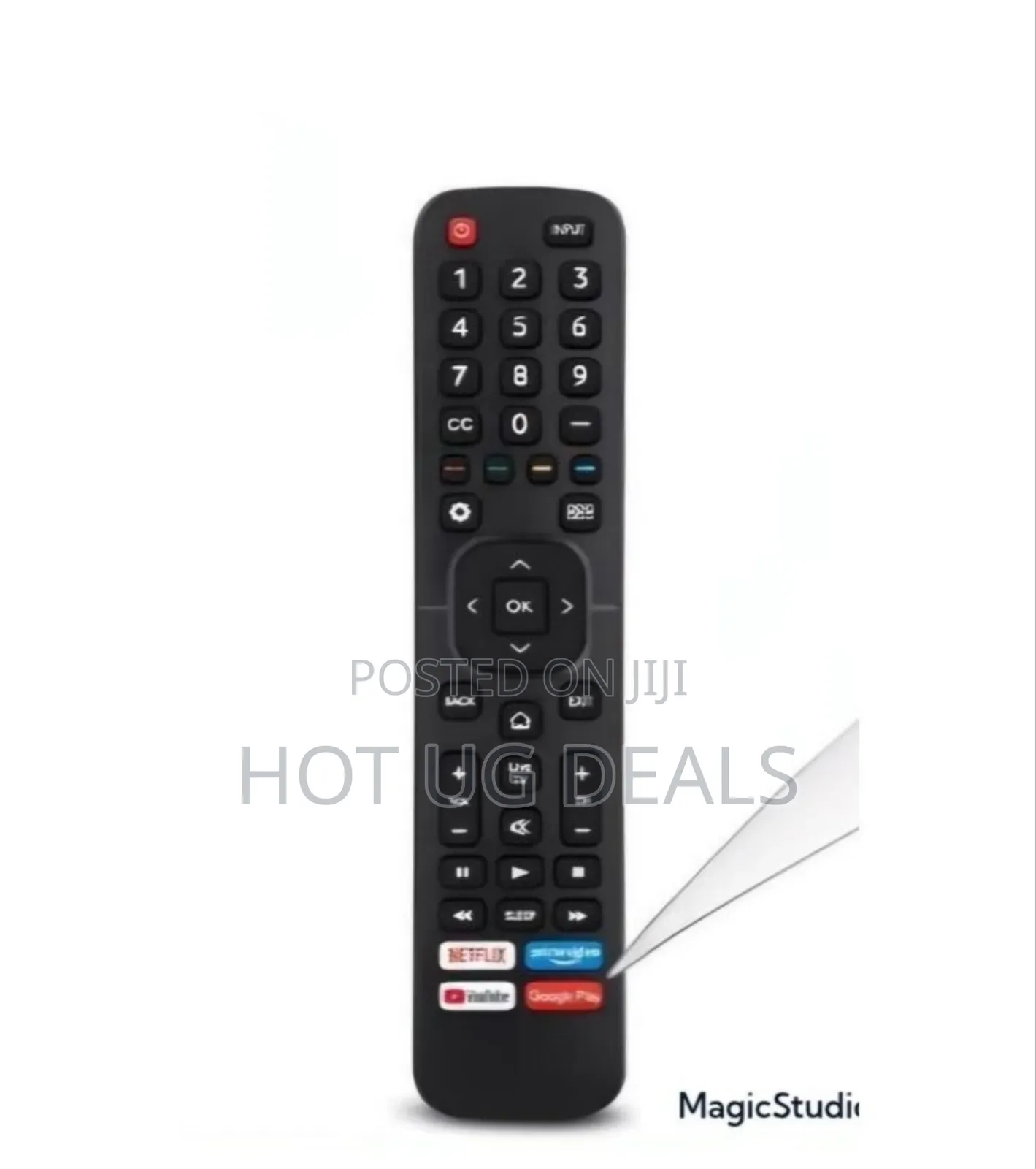 Hisense Remote Control For All Smart Tvs- Black