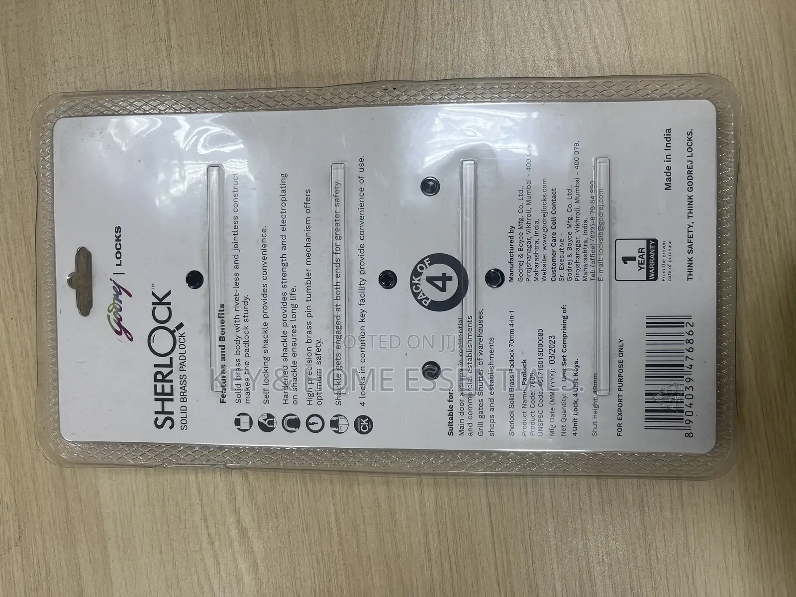 4 In 1 Padlocks 70mm